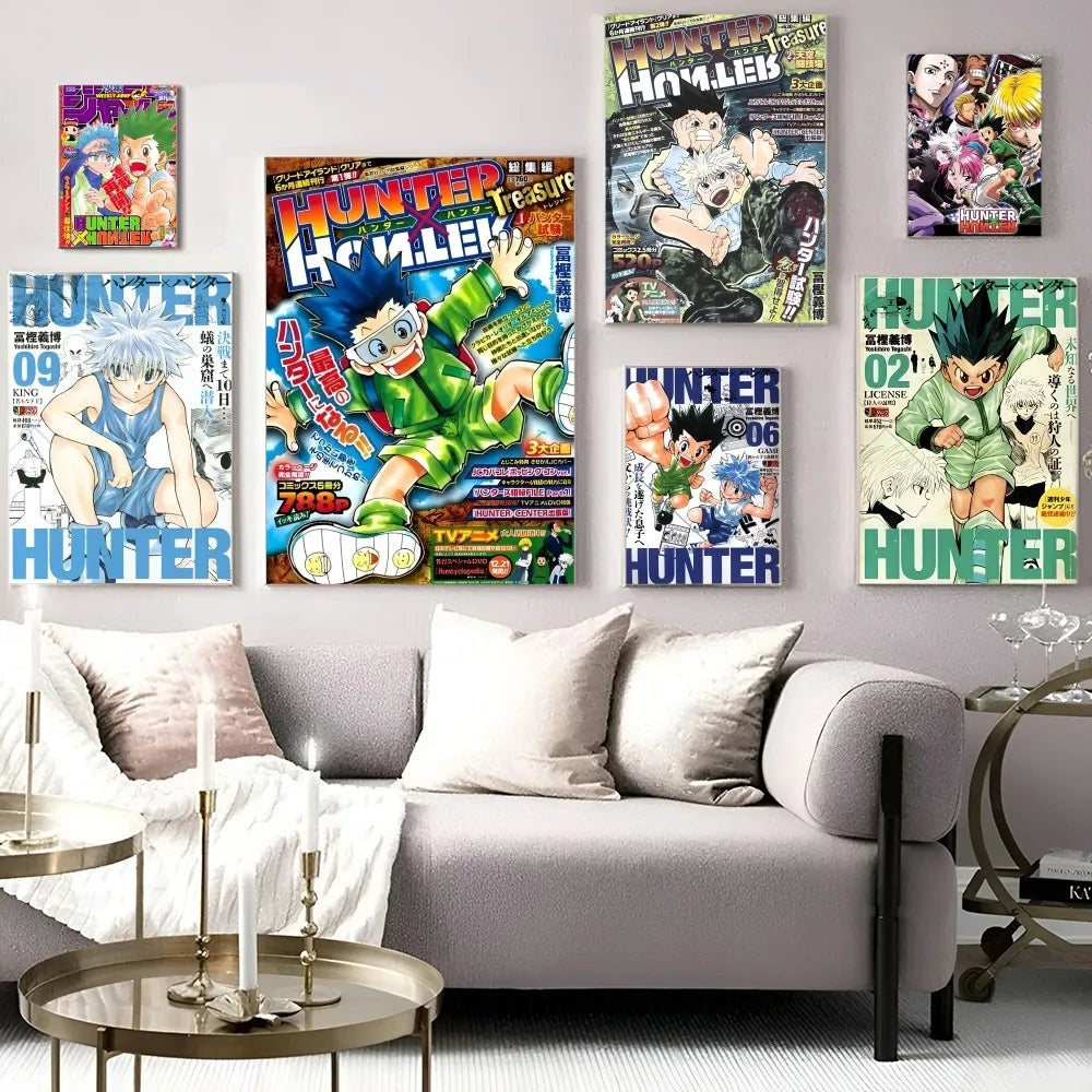 Anime Hunter X Hunter Classic Movie Posters Fancy Wall Sticker for Living Room Bar Decoration Room Wall Decor Anime Hunter X Hunter Classic Movie Posters Fancy Wall Sticker for Living Room Bar Decoration Room Wall Decor
